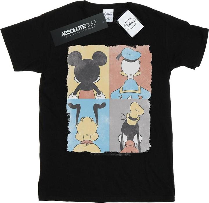 Actual product image Disney Womens/Ladies Mickey Mouse Four Backs Cotton Boyfriend T-Shirt (M)