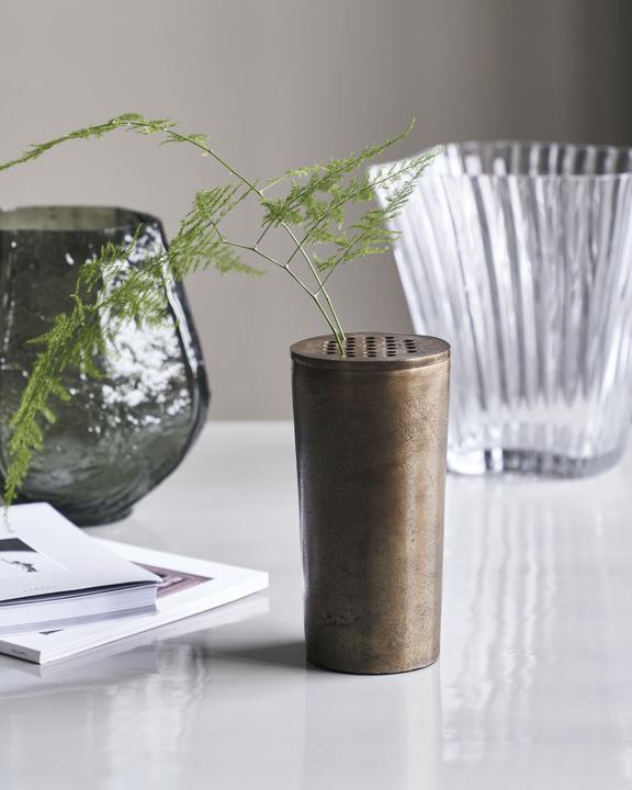 Produktbild House Doctor Flow Vase - Antique brass (211151024) (1 x, Ø 9 x 18 cm)