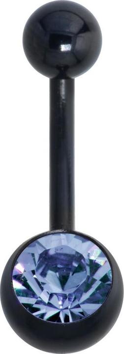Produktbild Bijouteria Bauchpiercing (Chirurgenstahl 316L, PVD Beschichtung (schwarz), Zirkonia)