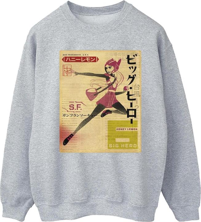 Immagine prodotto Disney Big Hero 6 Baymax Honey Lemon Newspaper Felpa Uomo (XL)