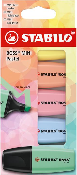 Immagine prodotto STABILO Mini pastello (rosa e menta, Albicocca, Giallo, Blu nuvoloso, 5 mm, 5 x)