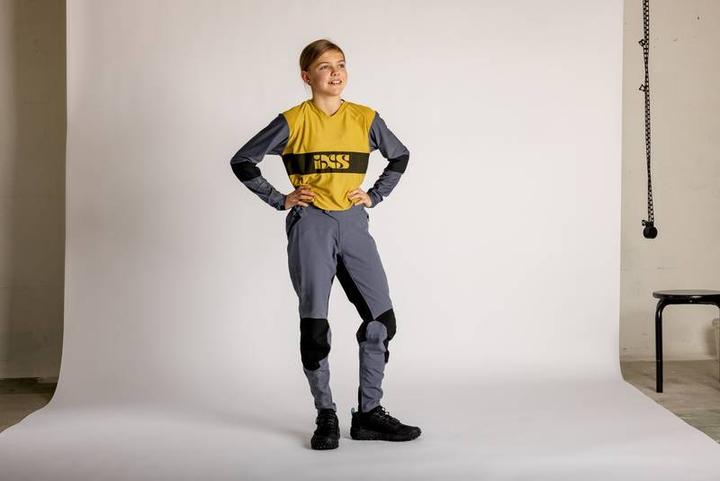 Actual product image iXS Trigger EVO Kids Long Sleeve Jersey - Acacia / Charcoal (M)