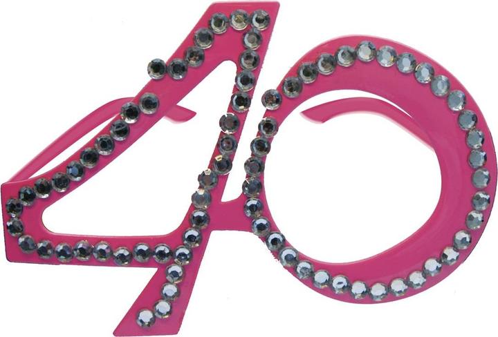 Produktbild Folat Party Brille 40 Jahre mit Glitzersteinen