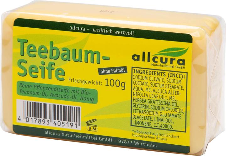 Produktbild Allcura Teebaum Seife, 1 St. Seifenstück