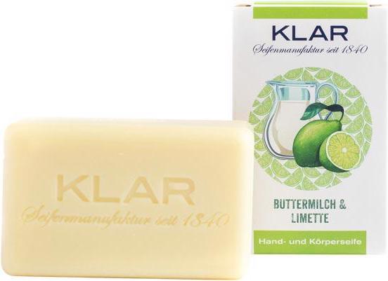 Klar Buttermilch- & Limettenseife 100 g