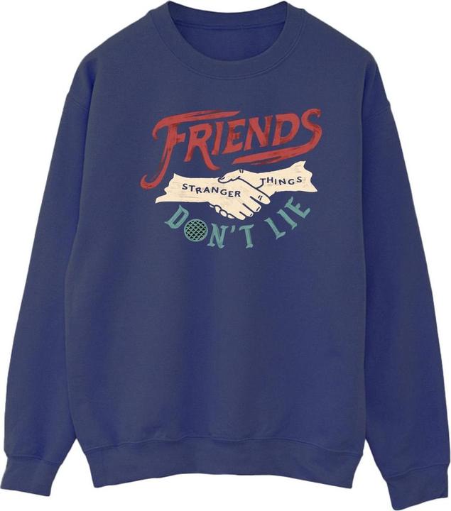Actual product image Netflix Mens Stranger Things Friends Don't Lie Hands Sweatshirt (5XL)
