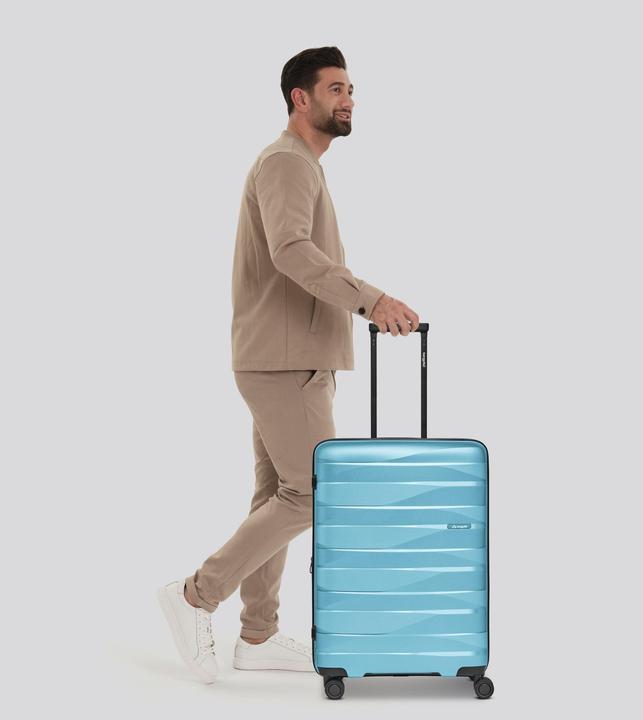 Immagine prodotto Bergpfeil Trolley da viaggio a 4 ruote M 66 cm con piega ad espansione (72 l, M (50 - 90l))