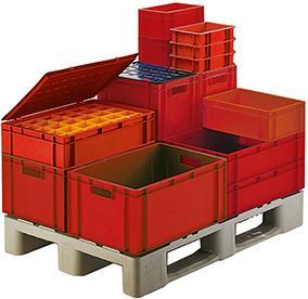 Image du produit kaiserkraft Conteneurs empilables Euroformat, parois et base fermées