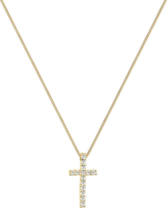 Immagine prodotto Elli mit Kreuz-Anhänger verziert mit Kristallen (Argento, 45 cm)