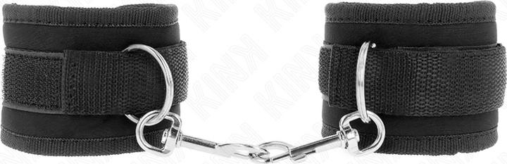 Kink Nylon Bind-Handhandfesseln Mit Klettverschluss, Schwarz, Modell 2, Verstellbar, 18-35 cm X 6