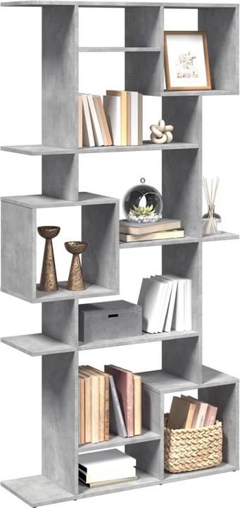 Produktbild VidaXL Bücherregal Raumteiler Wandregal Standregal Raumtrenner Regal Betongrau (92 x 29 x 188 cm)