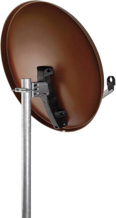 Schwaiger SAT system 80 cm 6 participants Quattro-LNB (without switch) brick-red with multiswitch 5/6 (Parabolic antenna, DVB-S / -S2)