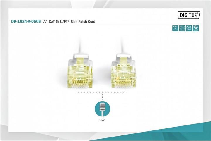 Image du produit Digitus Câble réseau (U/FTP, CAT6a, 5 m)