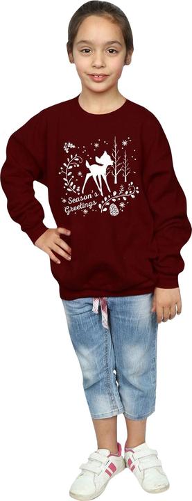 Actual product image Disney Girls Bambi Christmas Greetings Sweatshirt (140, 146)
