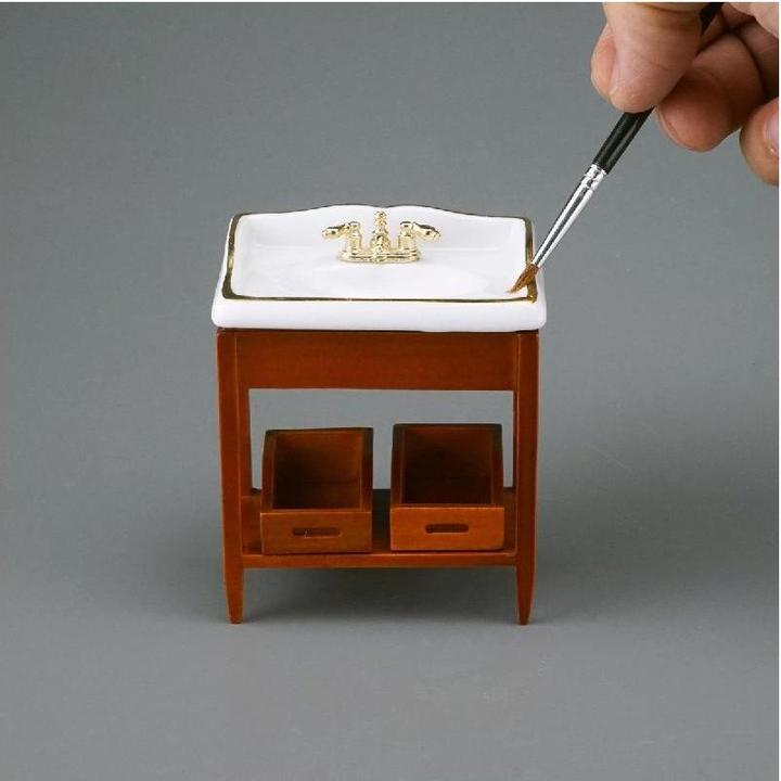 Immagine prodotto Reutter 001.664/9 - Lavandino di legno vuoto, scala miniatura 1:12