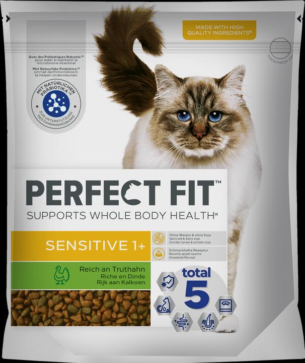 Actual product image Perfect Fit Cat Dry Sensitive 1+ Turkey 1.4kg (Adult, 1 pcs., 1400 g)