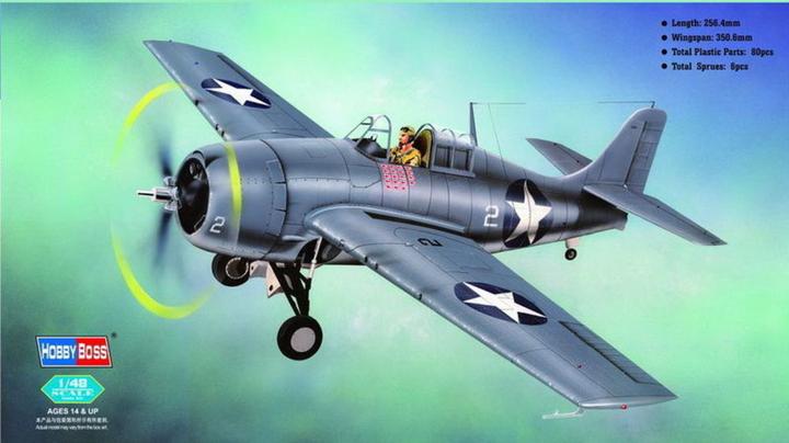 Actual product image Hobby Boss F4F-4 Wildcat Fighter