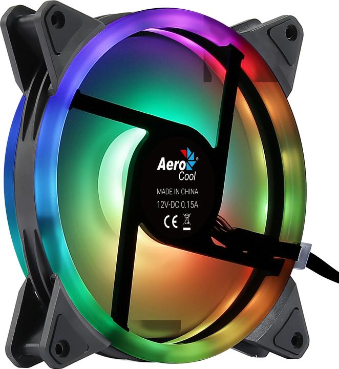 Produktbild AeroCool Duo 14 Computergehäuse Ventilator 14 cm Schwarz (140 mm, 1 x)