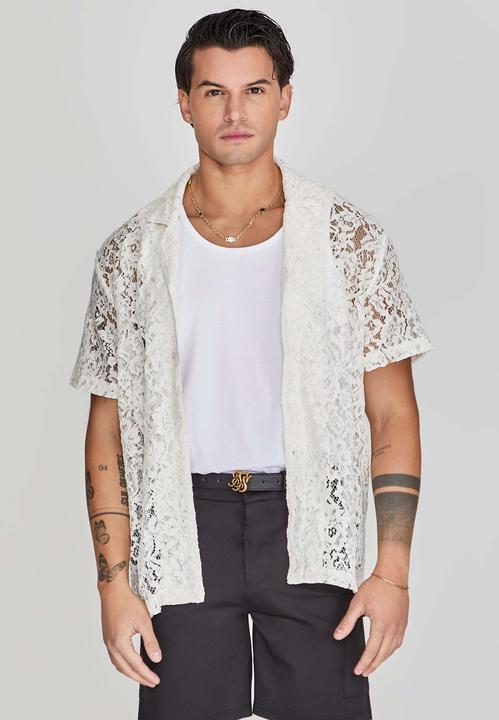Siksilk Kurzarmhemd Lace Resort Shirt