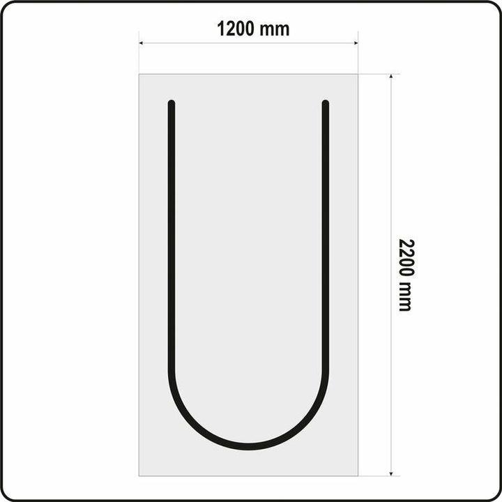 Actual product image Toya Dust protection door Dust curtain Dirt lock Dirt protection door U type 217 x 117 cm (240 mm)