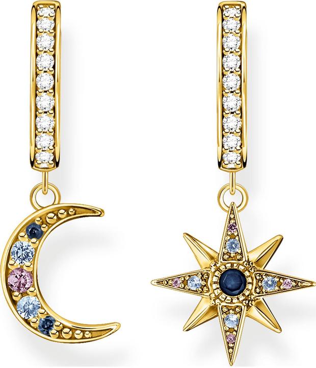 Image du produit Thomas Sabo Créoles Royalty étoile & lune or (Argent 925)