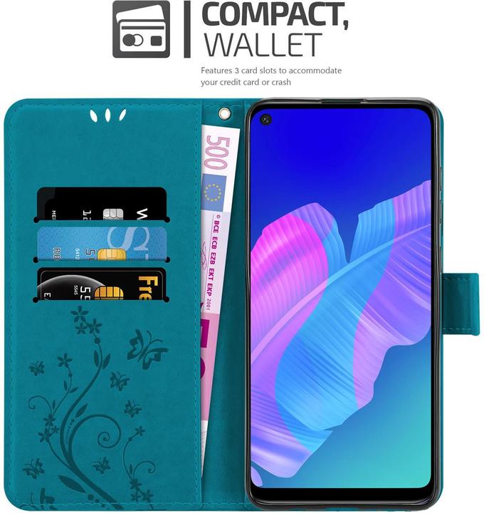 Image du produit Cadorabo Couverture du livre de fleurs (Huawei P40 Lite E)
