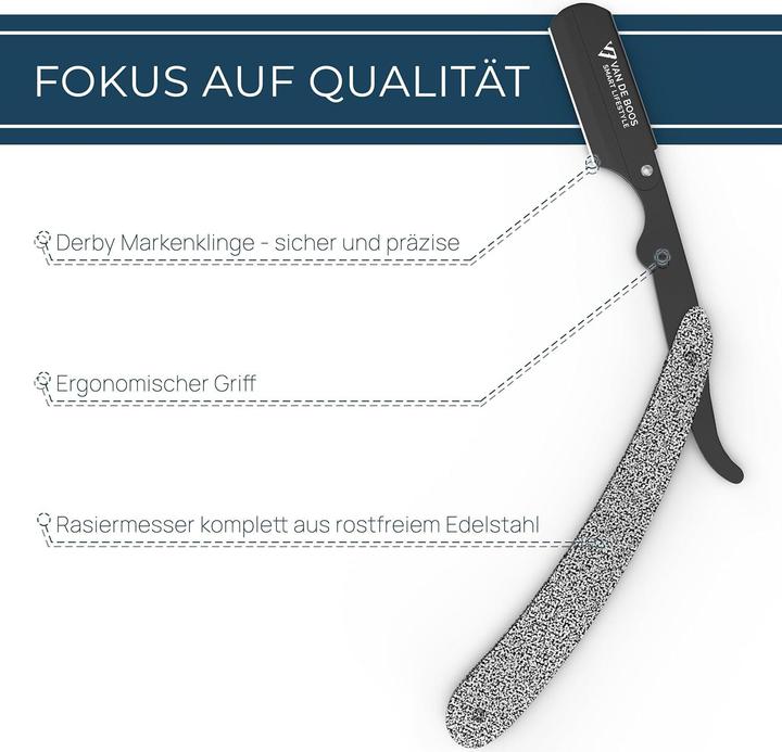 Van de Boos Rasiermesser-Set mit 100 Wechselklingen