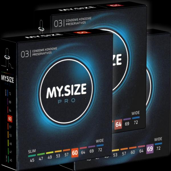 Actual product image My.Size PRO "Tasting set XXL" (60mm, 64mm, 69mm) 3 x 3 condoms to try on and test out (9 pcs.)