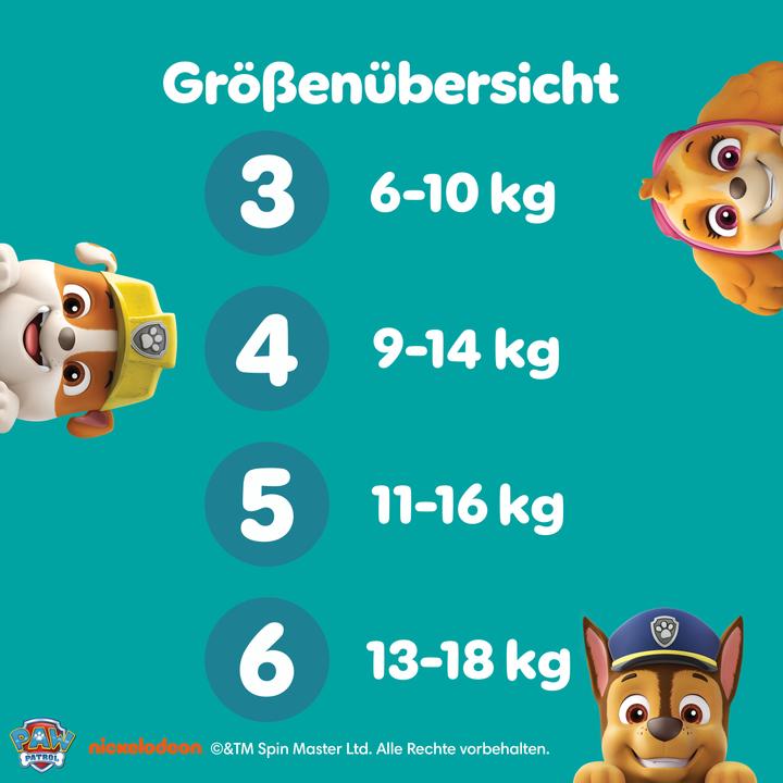 Produktbild Pampers Baby-Dry Paw Patrol Limited Edition (Gr. 4, Monatsbox, 222 Stück)