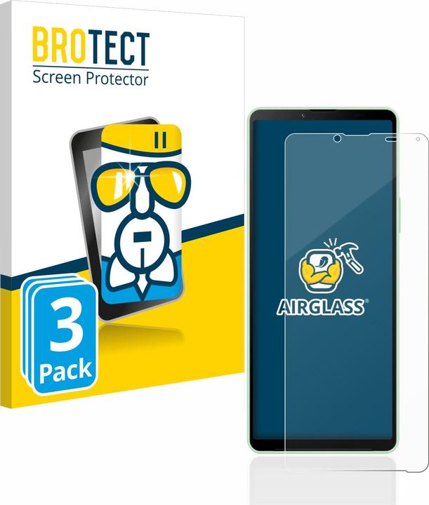 BROTECT AirGlass Panzerglasfolie (3 Stück, Sony Xperia 10 V)