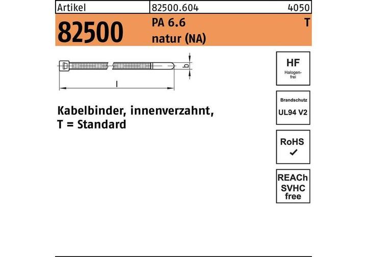 Immagine prodotto HellermannTyton Fascette in Nylon neutre 389x4.8mm (Fascette in plastica, 390 mm, 100 pz.)