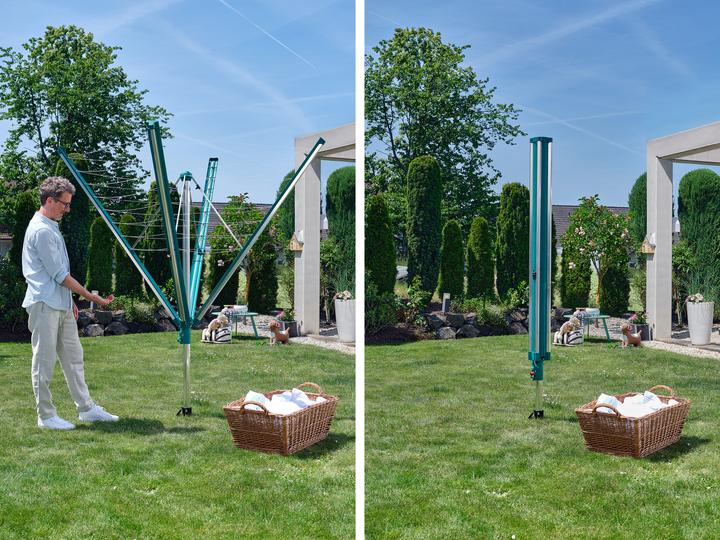 Image du produit Leifheit Séchoir parapluie Linomatic 500 Deluxe Cover (50 m)