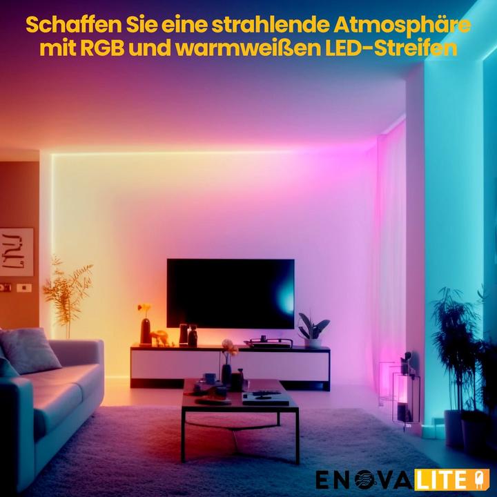 Image du produit Enovalite Bande LED (Blanc chaud, 500 cm, Intérieur)