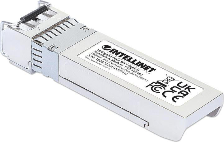 Actual product image Intellinet 10 Gigabit SFP+ Mini-GBIC Transceiver for Fiber Optic Cable 10GBase-SR LC Multimode Port