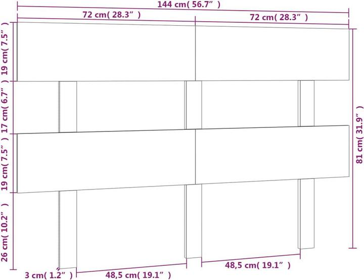 Actual product image VidaXL Lashonda (144 x 3 x 81 cm)