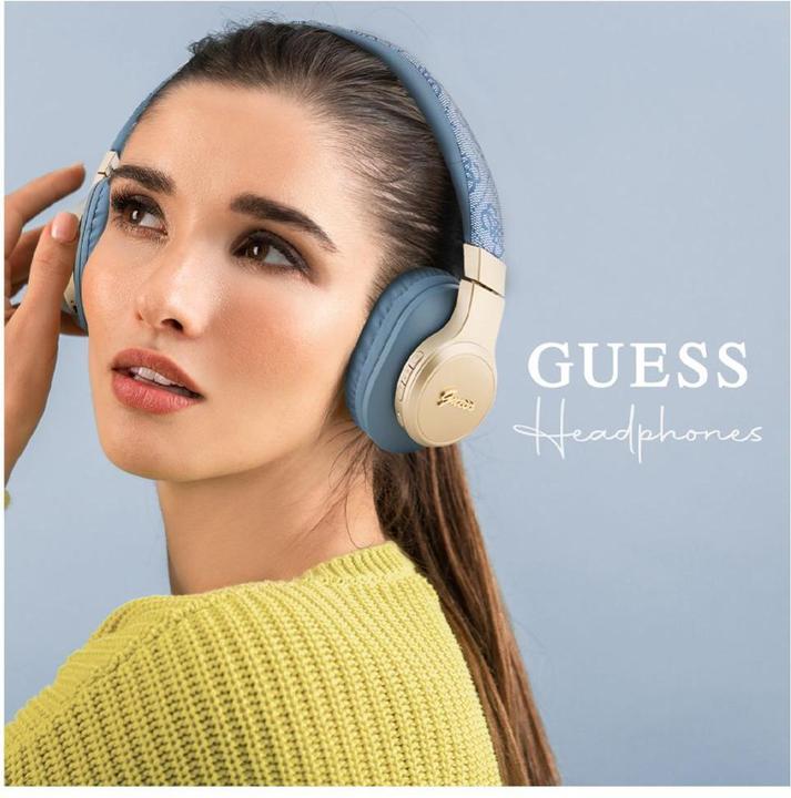 Produktbild Guess Wireless Leather Headphone with Metal Logo (keine Geräuschunterdrückung, 32 h, Kabellos)
