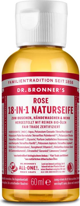 Produktbild Dr. Bronner's Rose (Flüssigseife, 60 ml)