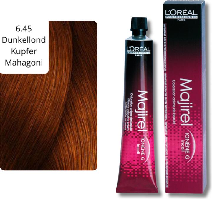 Produktbild L'Oréal Professionnel Majirel (6,45 dunkelblond kupfer mahagoni, Rot)