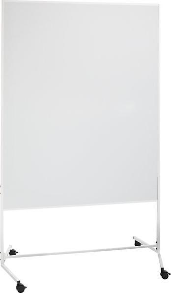 eurokraft basic Moderationswand, mobil, Whiteboard, BxH 1200x1500 mm, weiss (120 x 150 cm)