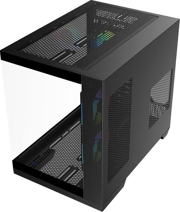 Actual product image Itek Boitier Moyen Tour ATX Dark Cave DS RGB avec panneaux vitrés (Noir) (mATX, ATX, Mini-ITX)