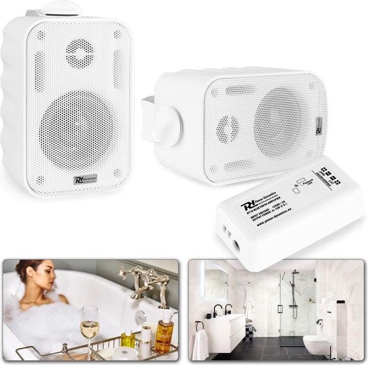 Power Dynamics Outdoor speakers - Bluetooth sound system with 2 moisture -resistant surface -mounted speakers (3