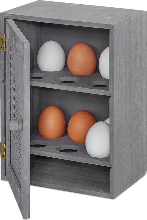 Image du produit Relaxdays Armoire pour oeufs, en bois (18 x 12 x 25 cm, 5.50 l)
