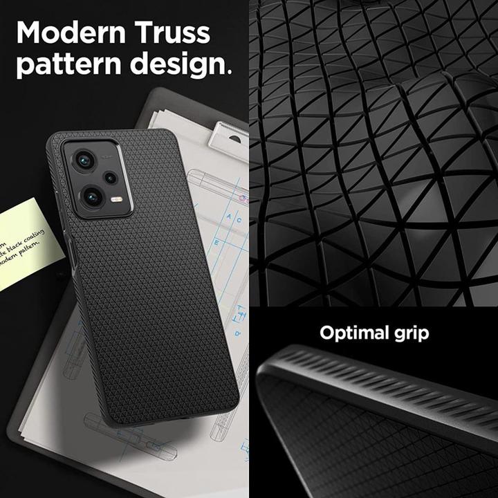 Produktbild Spigen Liquid Air - Etui do Xiaomi Redmi Note 12 Pro 5G / POCO X5 Pro 5G (Czarny) (Xiaomi Redmi Note 12 Pro 5G, Xiaomi Poco X5 Pro)