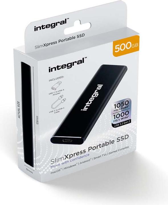 Produktbild SlimXpress Portable SSD 500 GB Schwarz (500 GB)