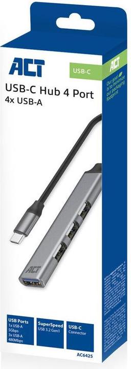 Produktbild USB-C hub 3.0, 4 port USB-A (USB-C, 4 Ports)