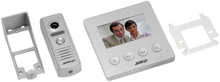 Produktbild Somikon Video-Türsprechanlage mit Farbdisplay, LED-Licht & Türöffnungsfunktion