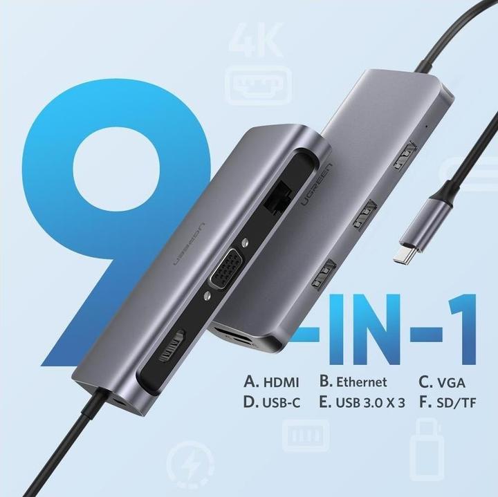 Image du produit Ugreen 9 in 1 Hub (USB-C, 9 Ports)