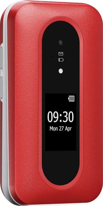 Image du produit Doro Leva L30, Clapet, SIM unique, 7,11 cm (2.8"), 2 MP, 1150 mAh, Rouge, Blanc (2.80", 2 Mpx, 4G)