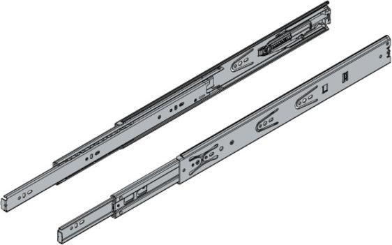 Immagine prodotto Hettich Schubladenschiene Vollauszug 400 mm mit Anschlagdämpfung chromatiert 9126921 2 Stück