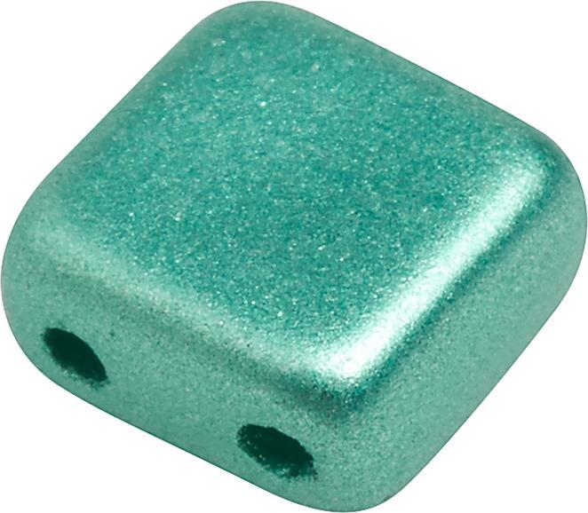 Image du produit Pracht Perle de verre "Carré", 2 trous, 35 pièces